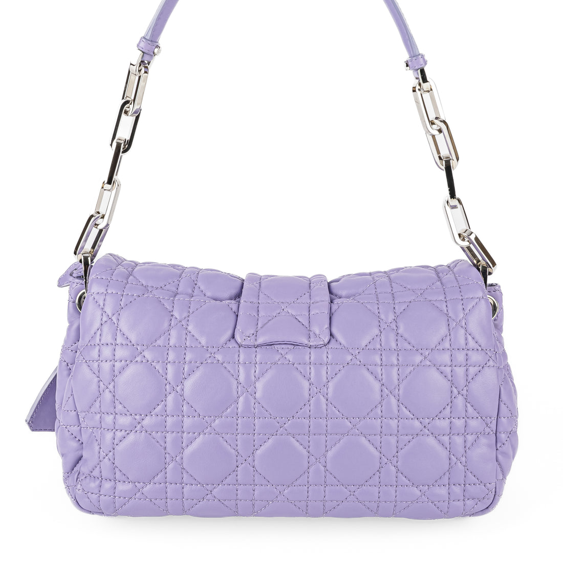 CHRISTIAN DIOR New Lock Quilted Cannage Flap Bag - Lilac