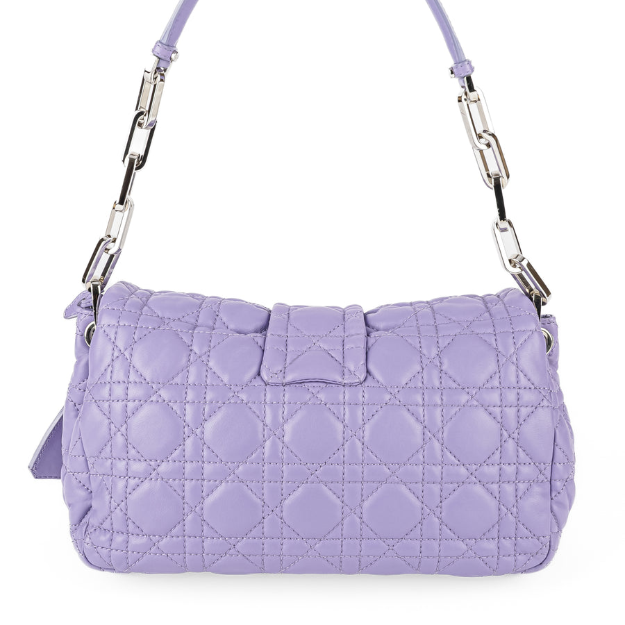 CHRISTIAN DIOR New Lock Quilted Cannage Flap Bag - Lilac