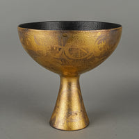 SASCHA BRASTOFF Sascha B More Gold Ceramic Pedestal Bowl