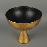 SASCHA BRASTOFF Sascha B More Gold Ceramic Pedestal Bowl