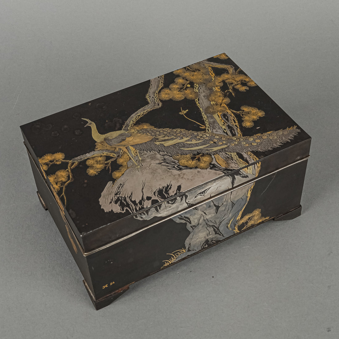 Japanese Style Damascene Hinged Box