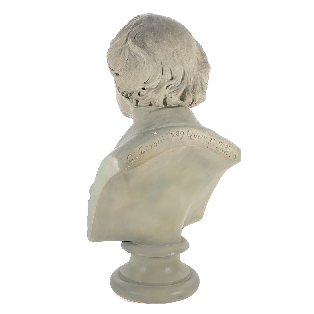 C. ZARONI Plaster Bust John A. MacDonald