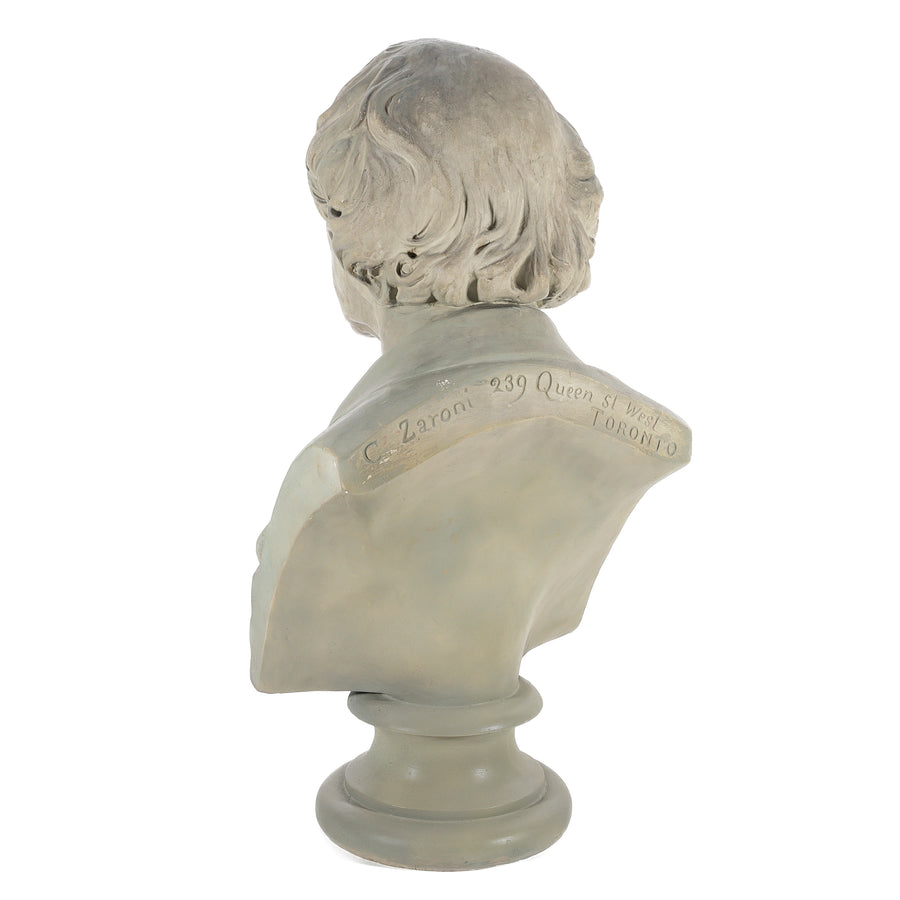 C. ZARONI Plaster Bust John A. MacDonald