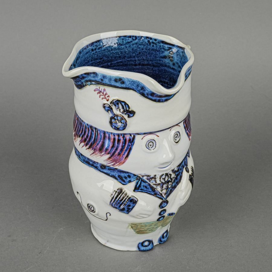 ROYAL COPENHAGEN Aluminia Faience Navy Offiicer Jug 304/3562