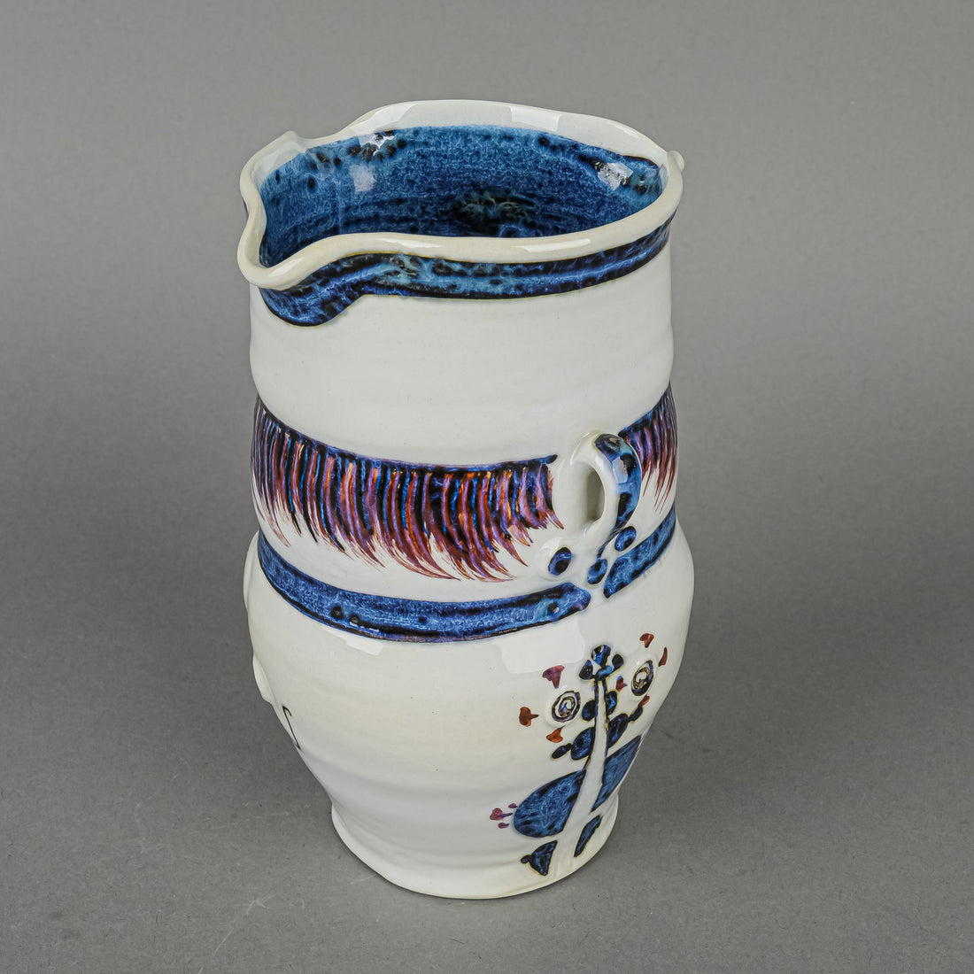 ROYAL COPENHAGEN Aluminia Faience Navy Offiicer Jug 304/3562