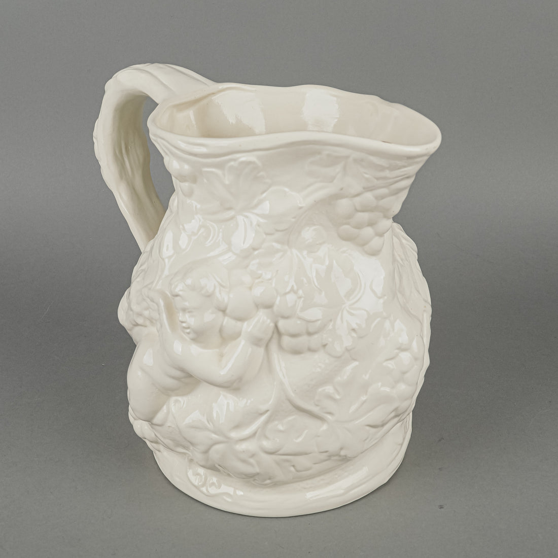 MINTON Staffordshire Salt Glaze Cherub Jug