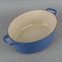 LE CREUSET Enamel Cast Iron Oval Dutch Oven 31cm With Lid - Blue
