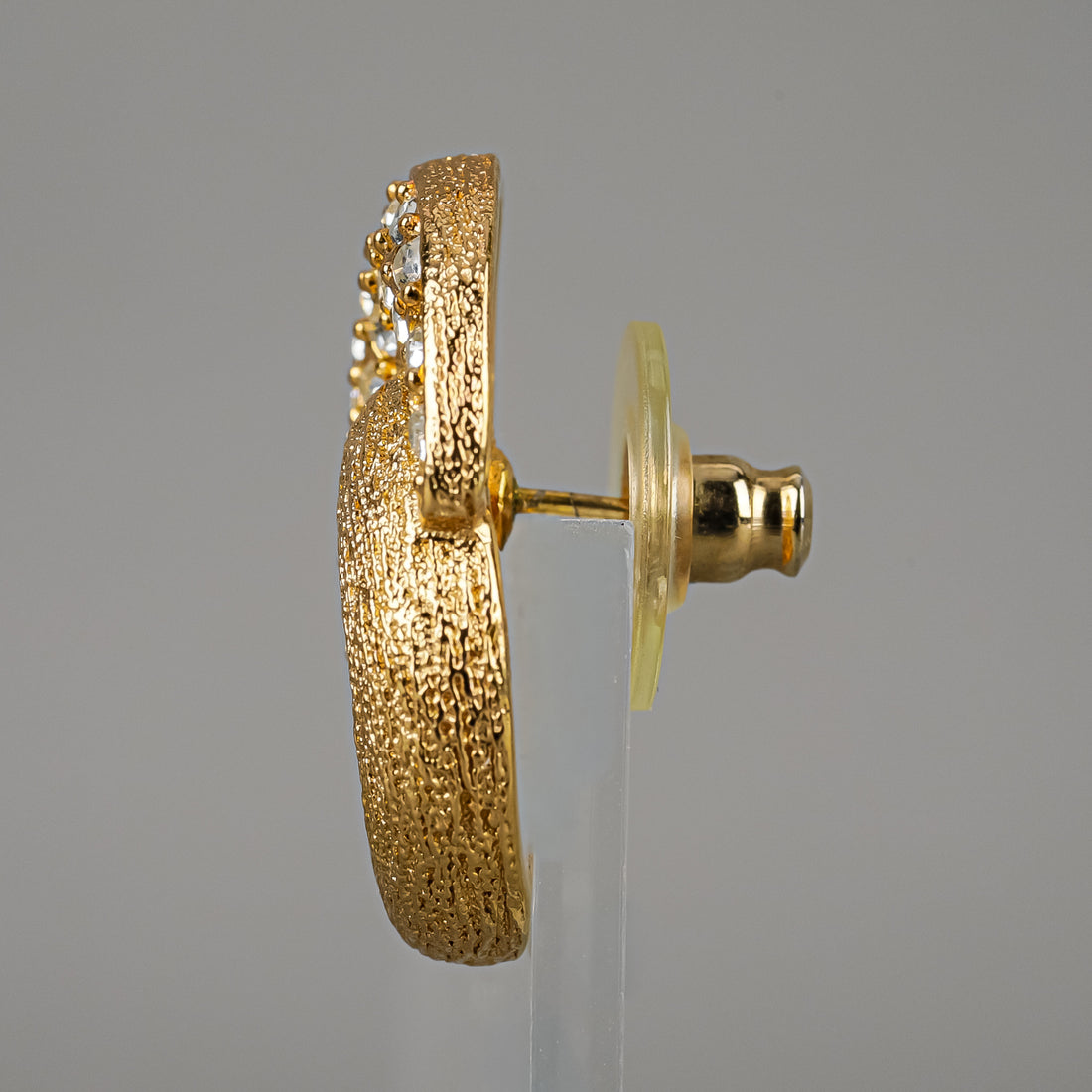 DIOR Gold-Tone Clear Cubic Zirconia Twist Earrings