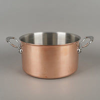 MAUVIEL Copper Open Stock Pot 24cm - No Lid