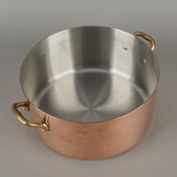 French Copper Stock Pot 24cm With Lid