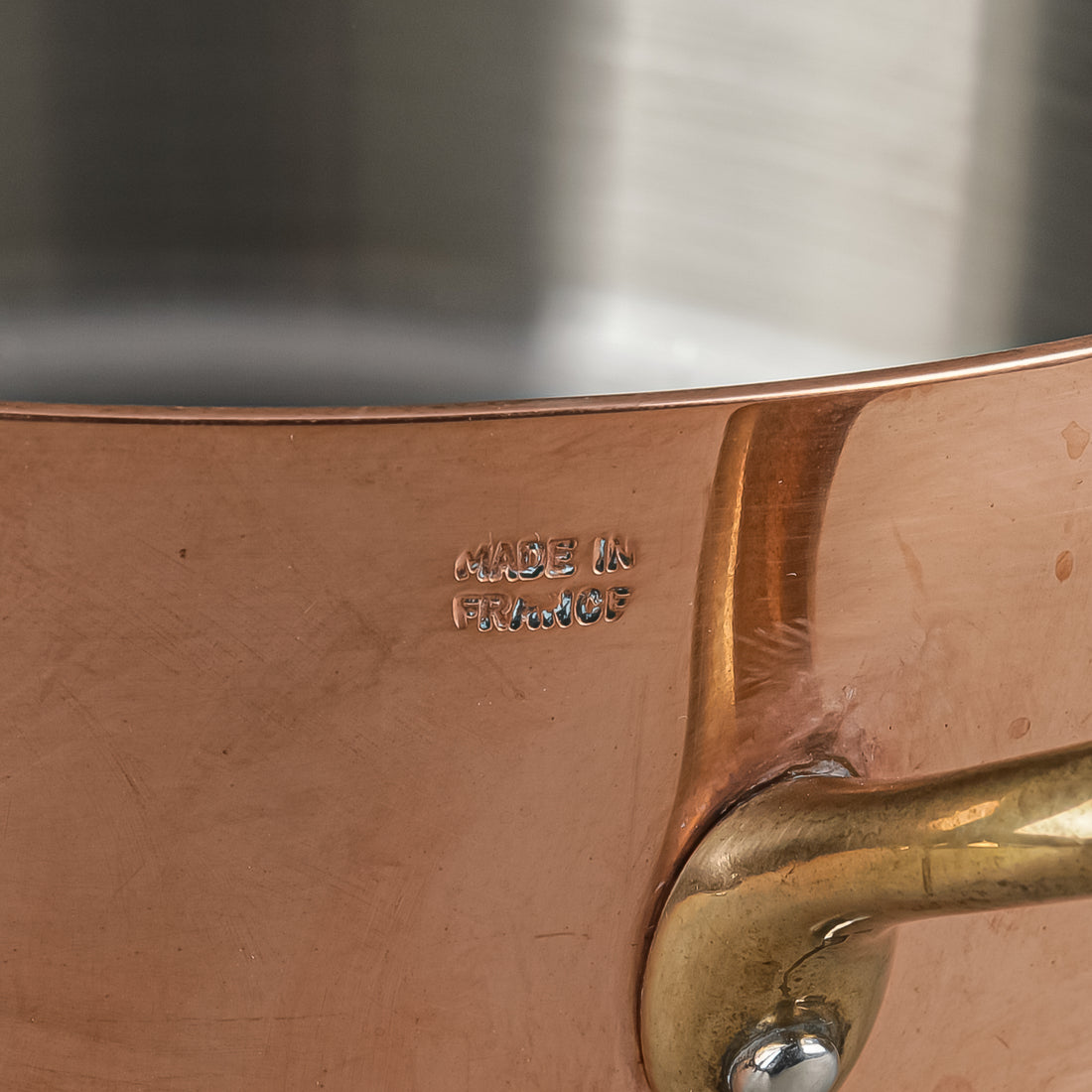 French Copper Stock Pot 24cm With Lid