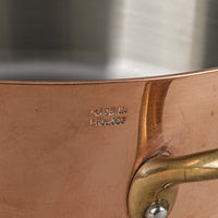 French Copper Stock Pot 24cm With Lid