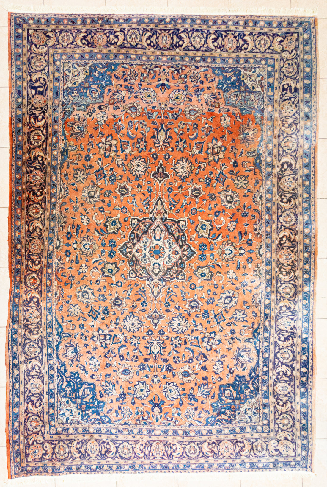 Hand Knotted Wool Sarouk Style Persian Rug