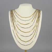 D'ORLAN Gold/Silver-Tone Bar Multi-Layer Necklace