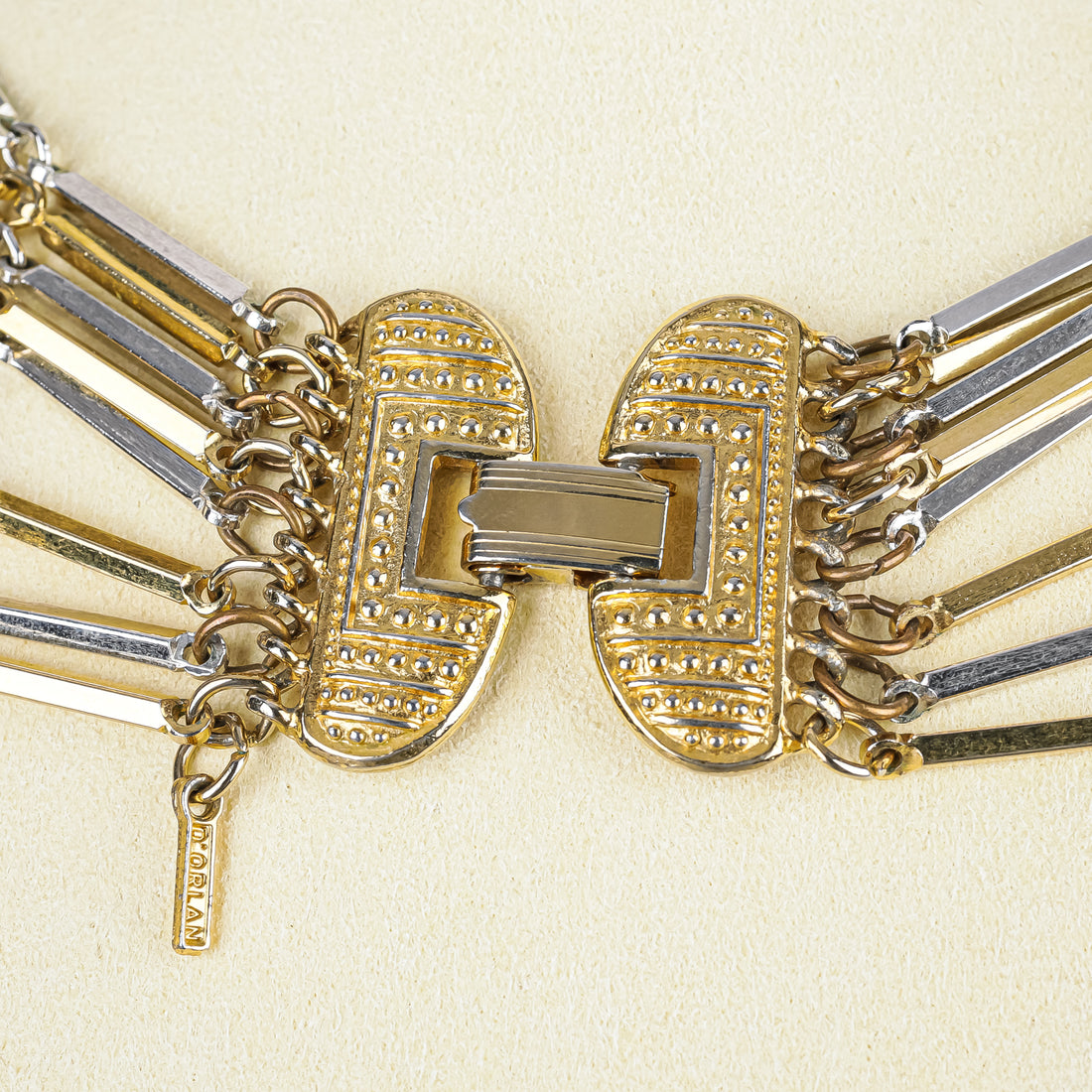 D'ORLAN Gold/Silver-Tone Bar Multi-Layer Necklace