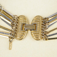 D'ORLAN Gold/Silver-Tone Bar Multi-Layer Necklace
