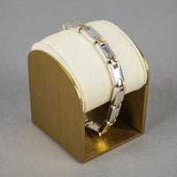 TIFFANY & CO Sterling Silver And 18K Yellow Gold Rectangle-Link Bracelet