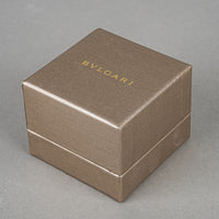 BULGARI Sterling Silver Black Enamel Ring
