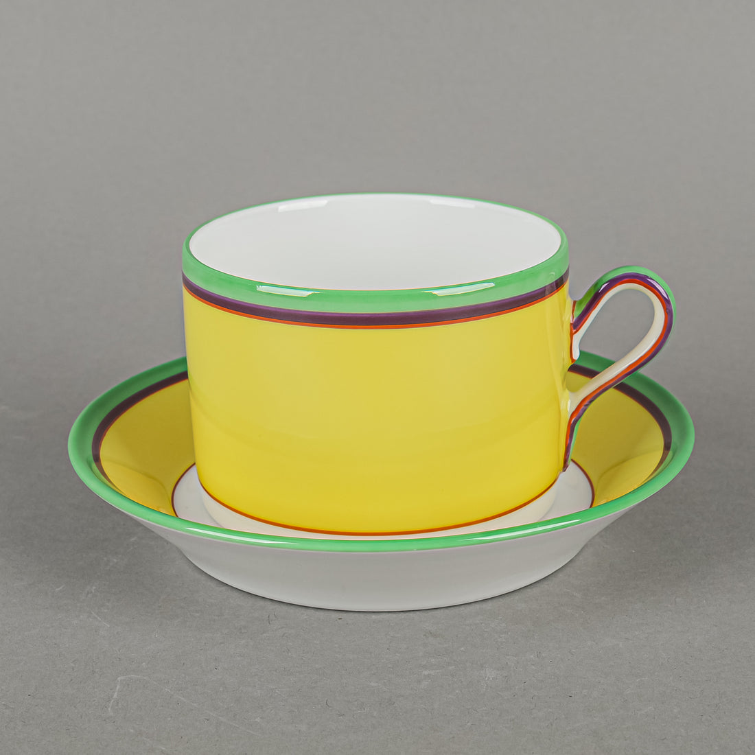 RICHARD GINORI Florence Yellow Band Cup & Saucers Set Of 4