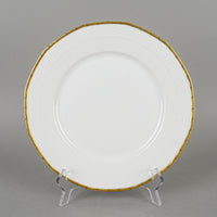 HUTSCHENREUTHER C9524 Basketweave Gold Dinner Plates Set Of 7