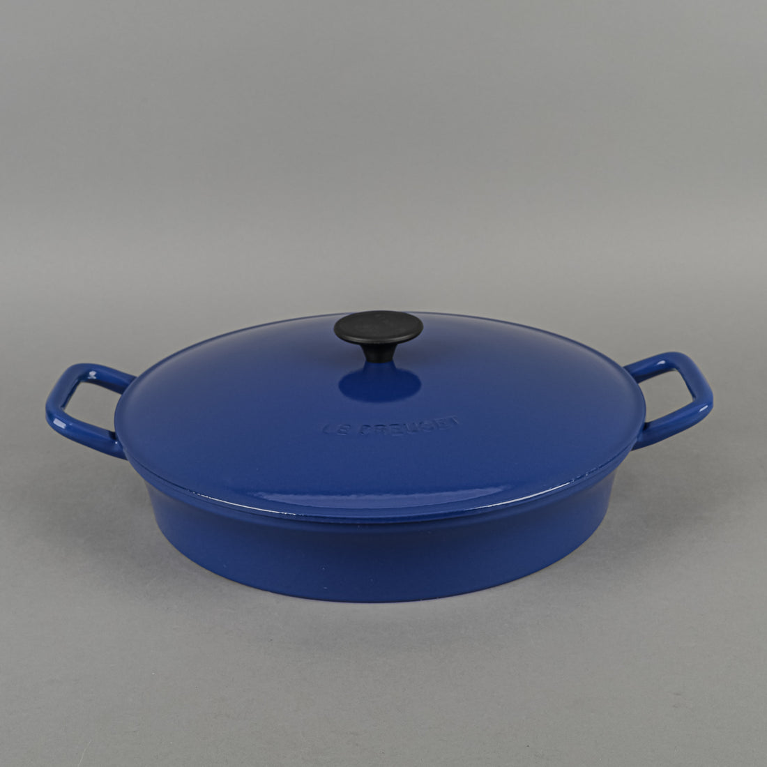 LE CREUSET Enamel Cast Iron Braiser 32cm With Lid - Blue