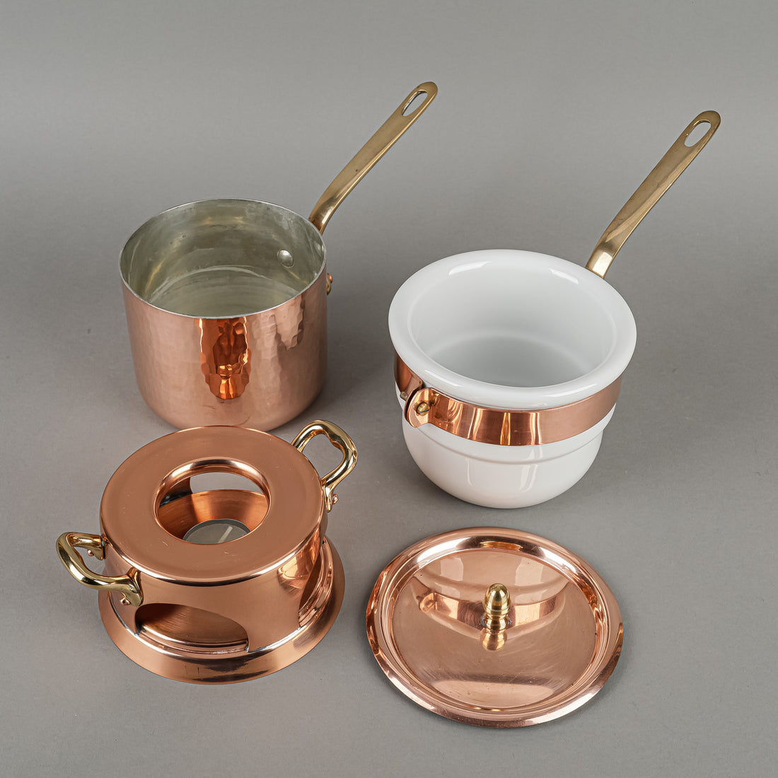 APILCO Ceramic French Copper Bain Marie With Stand
