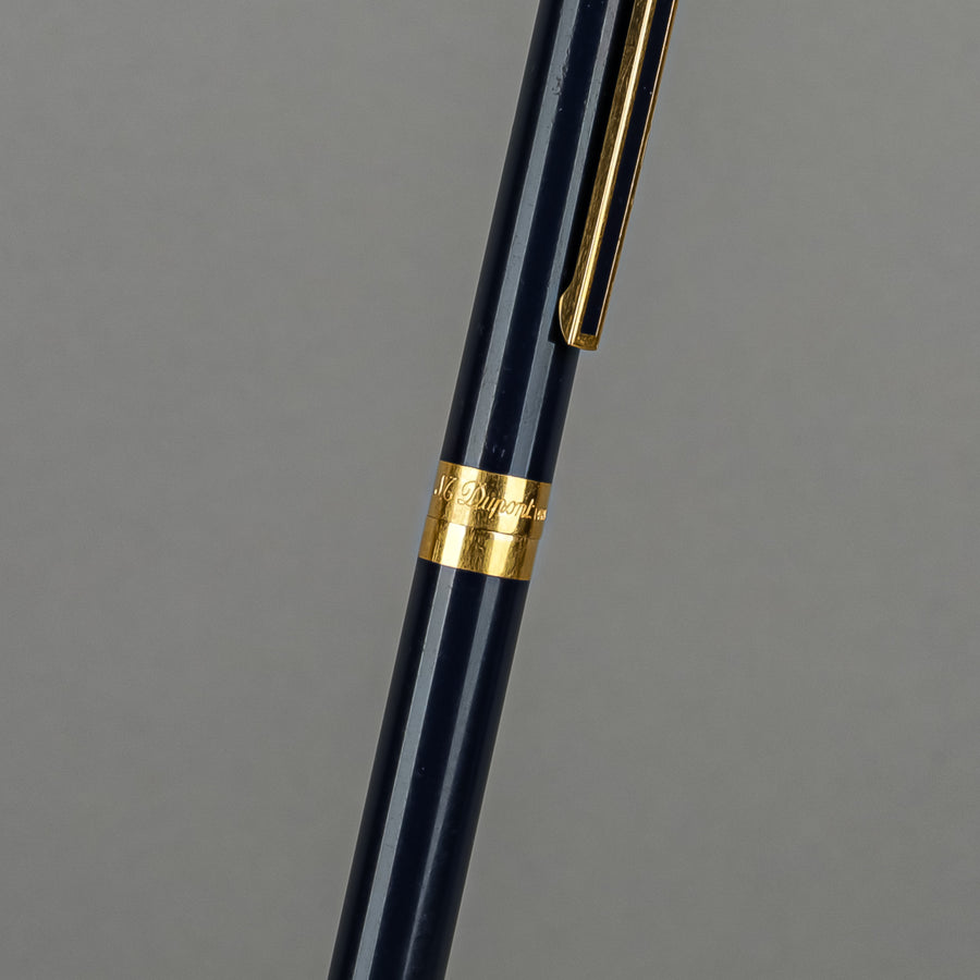 S.T. DUPONT Blue Gold Retractable Ballpoint Pen