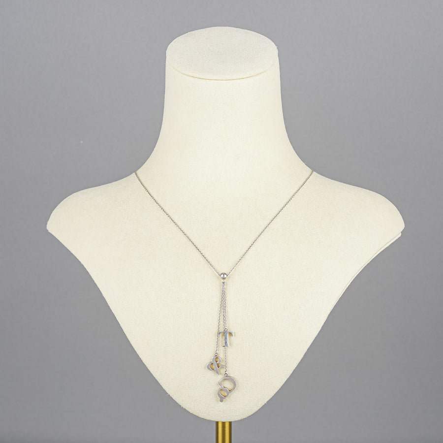 TIFFANY & CO 925 T&Co Letters Lariat Necklace