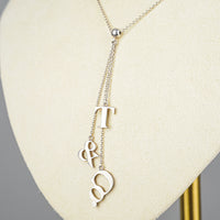 TIFFANY & CO 925 T&Co Letters Lariat Necklace