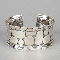 JOHN HARDY Sterling Kali Pebble Wide Cuff Bracelet