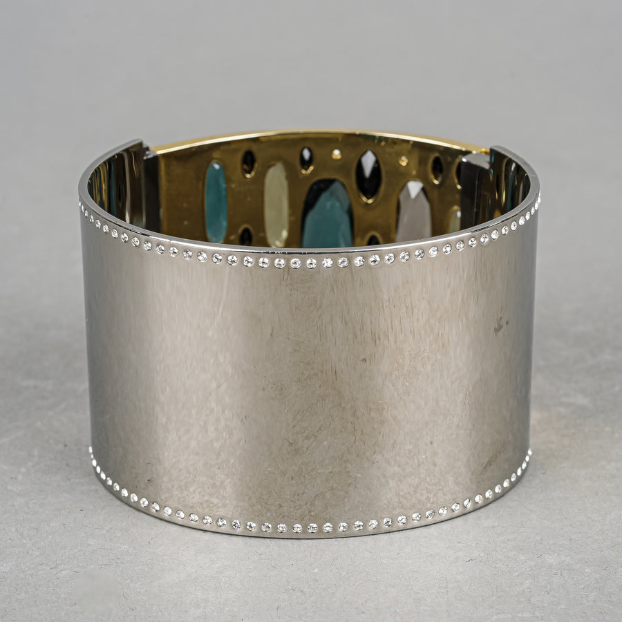 SWAROVSKI Two-Tone Hinged Cuff Bracelet