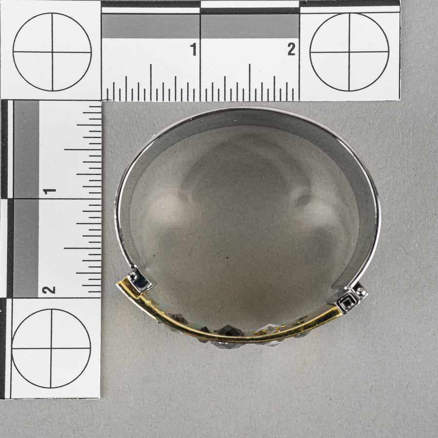 SWAROVSKI Two-Tone Hinged Cuff Bracelet