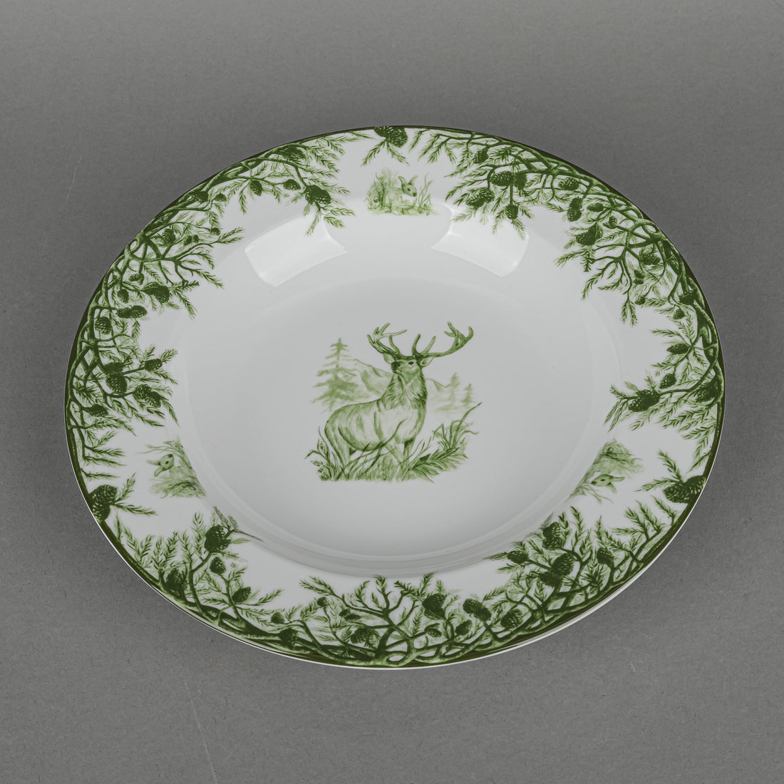 C E COREY Forest Soup Plates Set of 6