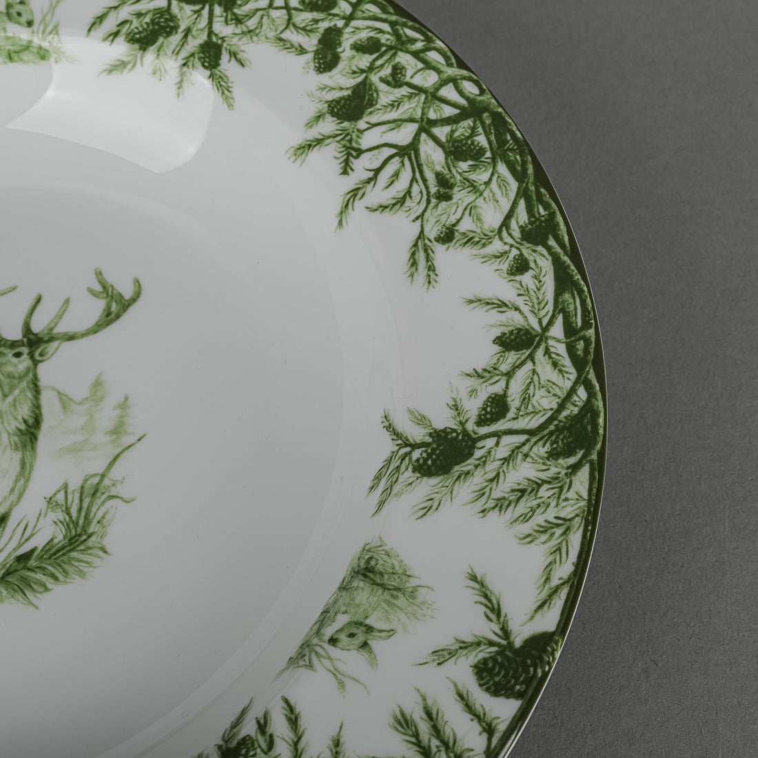 C E COREY Forest Soup Plates Set of 6