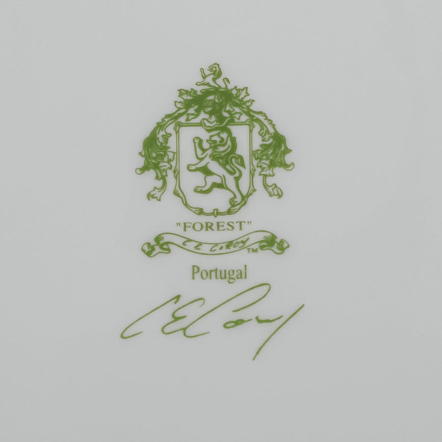 C E COREY Forest Soup Plates Set of 6