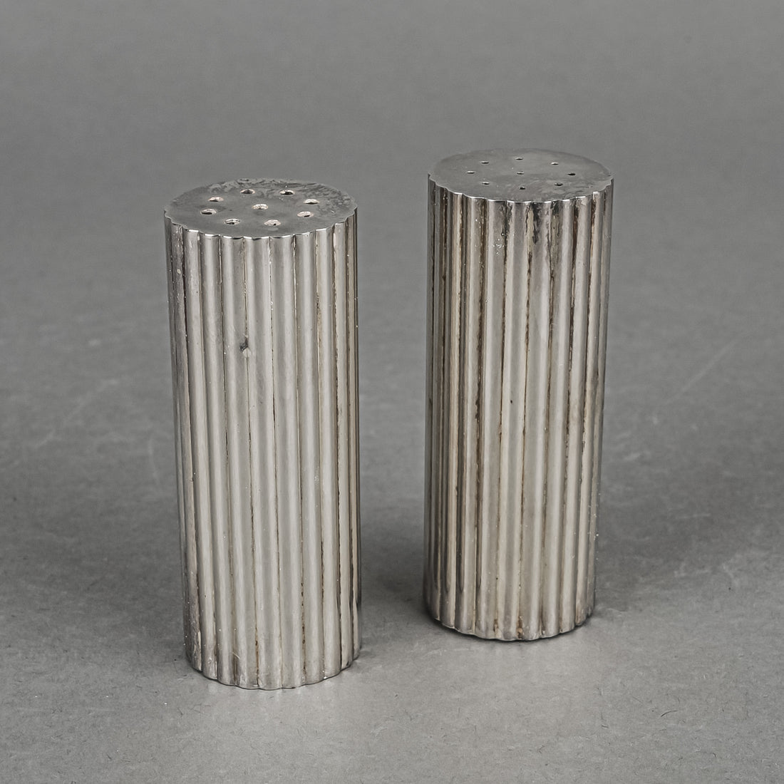 CHRISTOFLE Silver Plate Salt & Pepper Shakers Set of 2