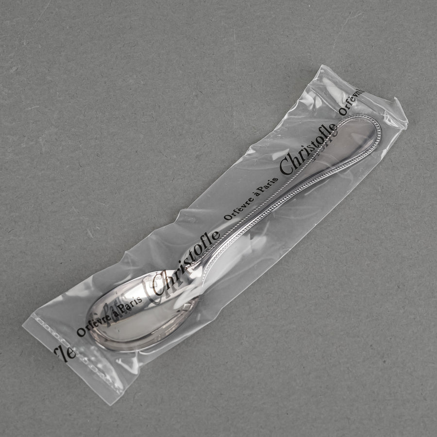 CHRISTOFLE Perles Silver Plate Egg Spoon