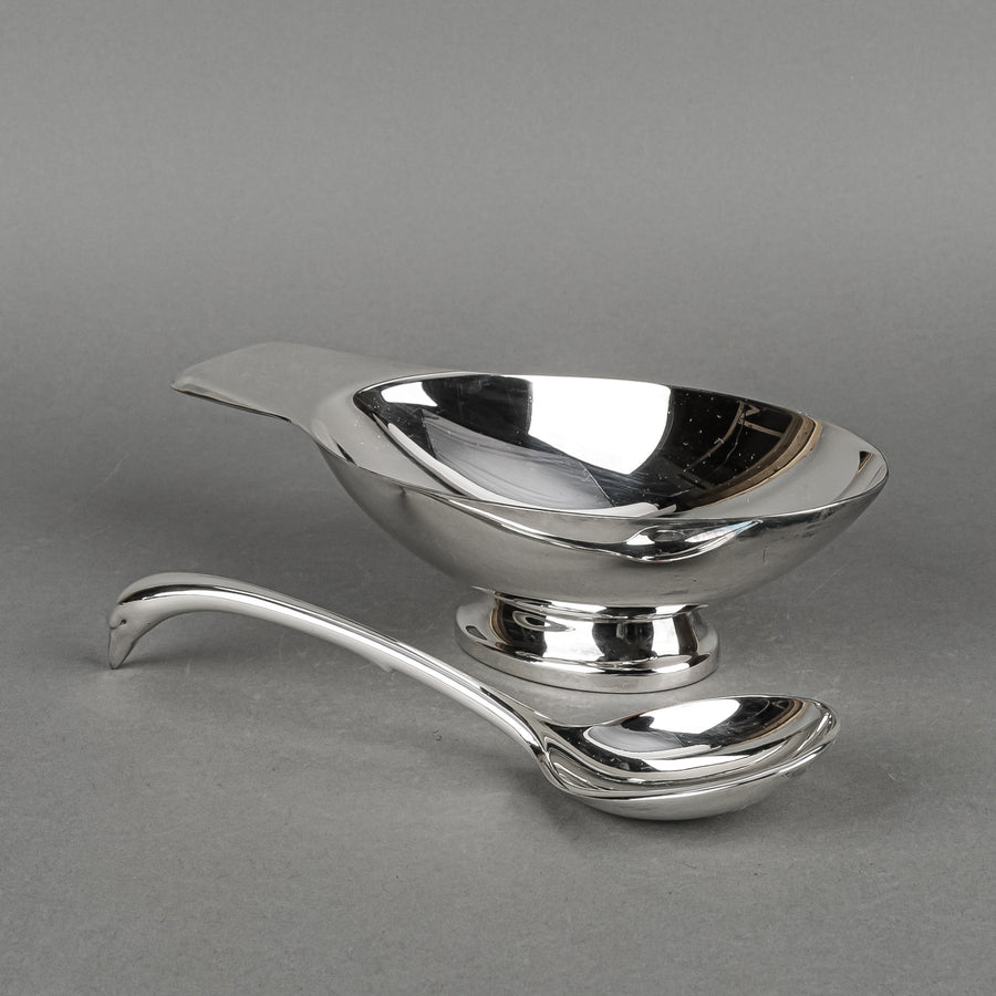 CHRISTOFLE Gallia Swan Boat & Ladle