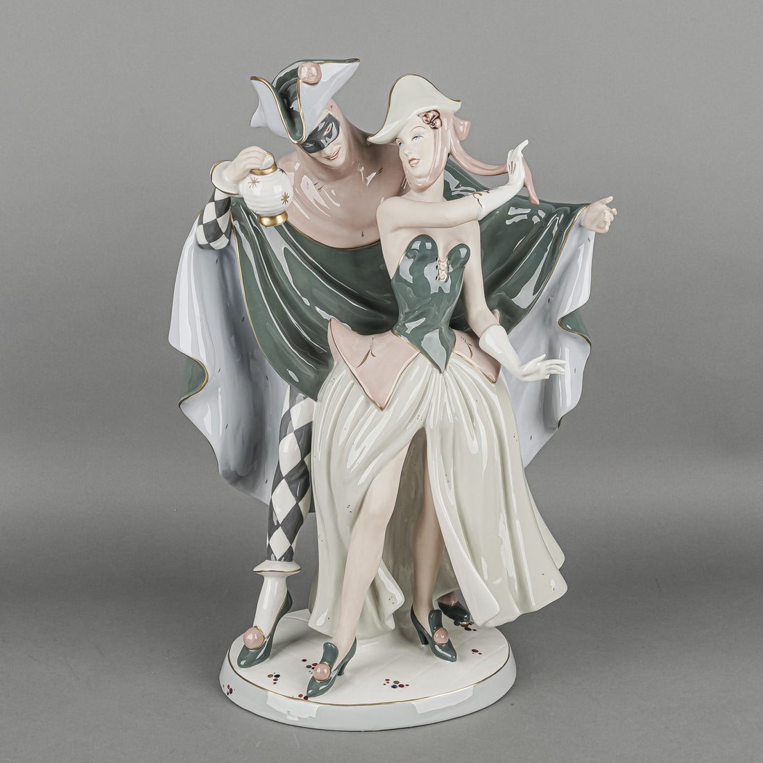 ROYAL DUX Figurine Harlequin & Columbine 204/8-1341