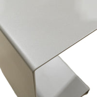 PAIR Grey Painted Sheet Steel End Tables