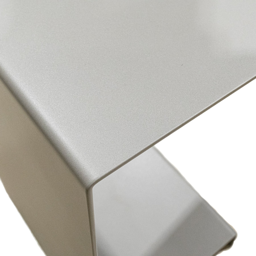 PAIR Grey Painted Sheet Steel End Tables