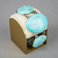 BARSE Sterling Large Graduated Turquoise Toggle Bracelet