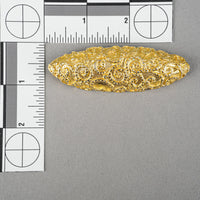 BEVERLY HAMBURG Gold Tone Ornate Oval Brooch