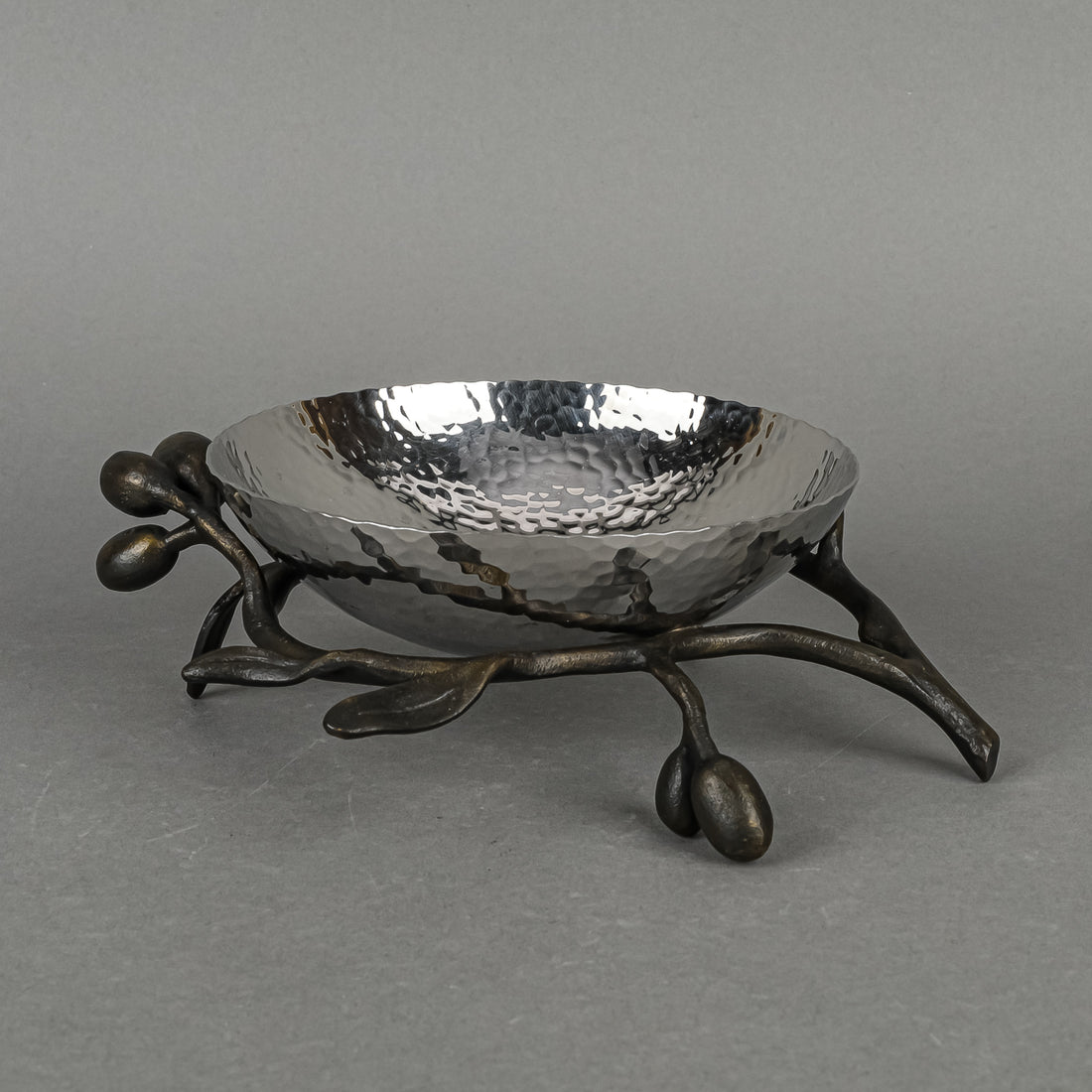 MICHAEL ARAM Olive Branch Stainless Steel Nut Dish