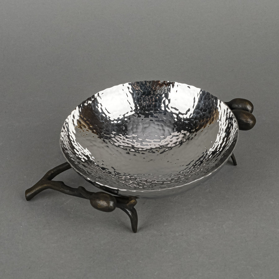 MICHAEL ARAM Olive Branch Stainless Steel Nut Dish
