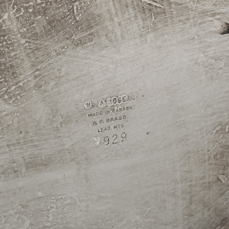 Wm A ROGERS Repousse Silver Plate Footed Centrepiece Bowl 7929