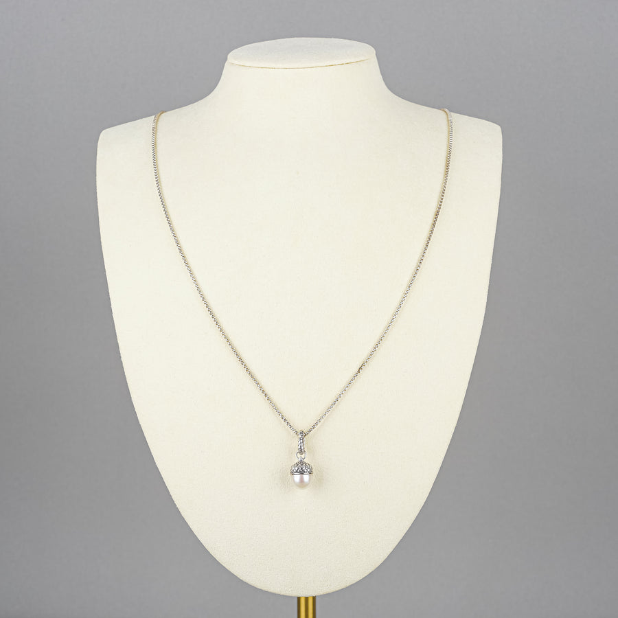 DAVID YURMAN Sterling Pearl Acorn Pendant Necklace