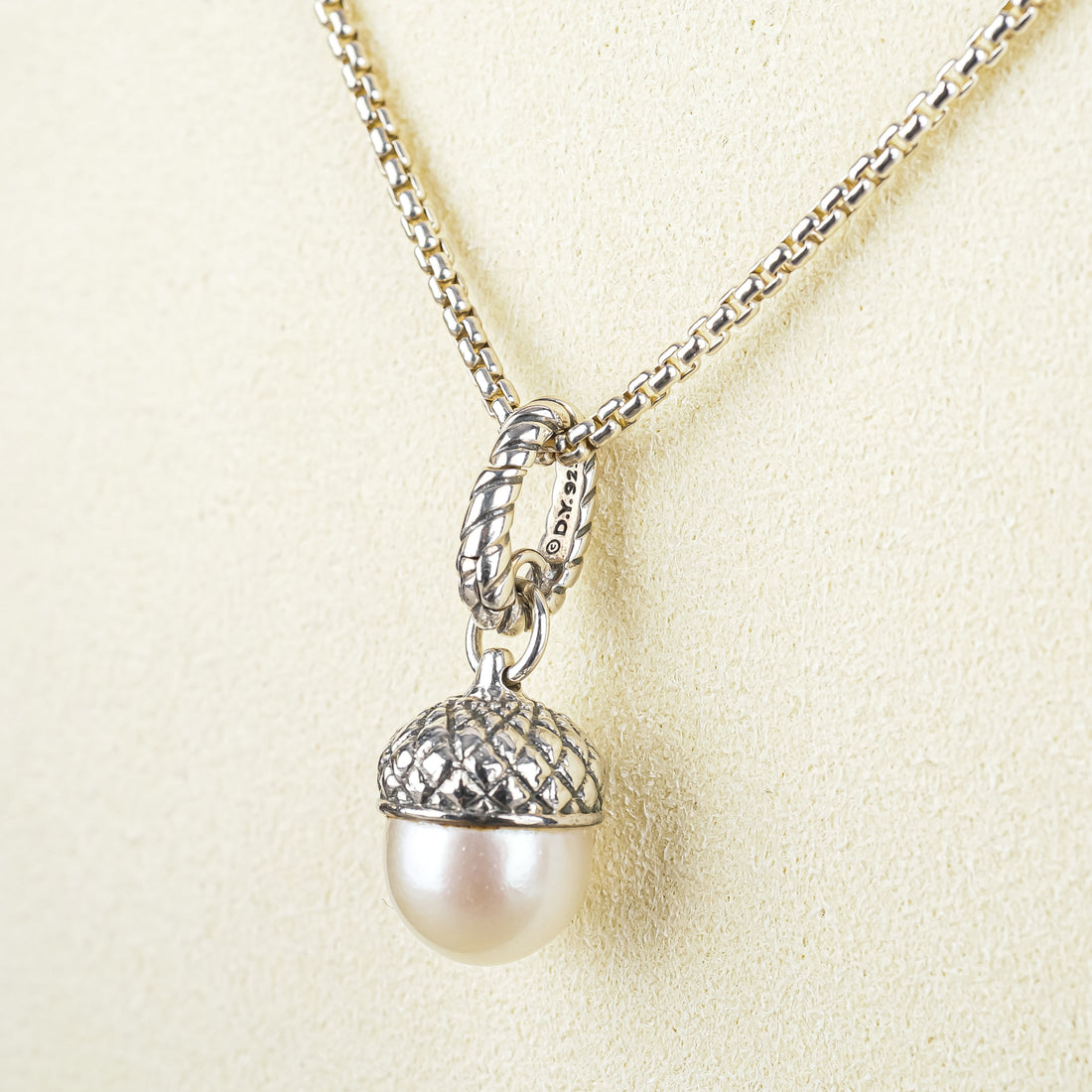 DAVID YURMAN Sterling Pearl Acorn Pendant Necklace