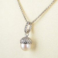 DAVID YURMAN Sterling Pearl Acorn Pendant Necklace