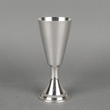 JACK MULLER Wales Silver Plate Wine Glasses Set of 2